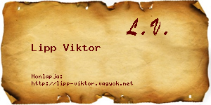 Lipp Viktor névjegykártya